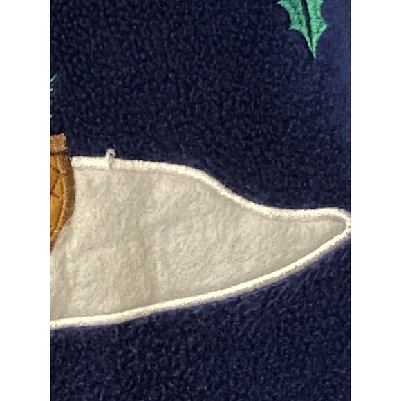 Quacker factory Blue Fleece Christmas Button up Jacket size 3X embroidered,beads - Picture 11 of 13